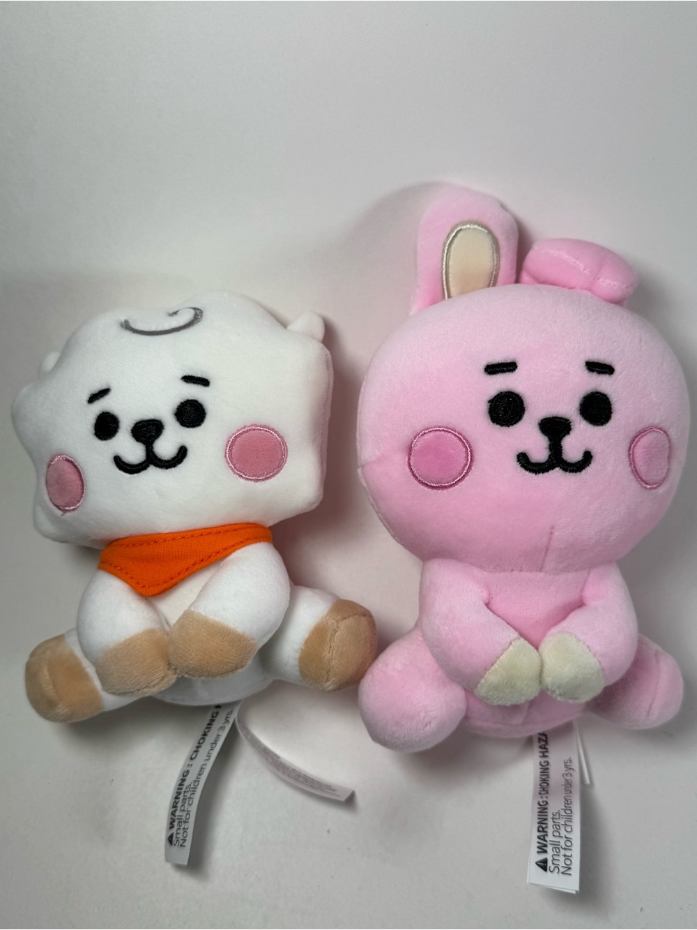 Line Friends BT21 Plush Cooky Pink Bunny RJ Baby Orange White 5" Stuffed Animals